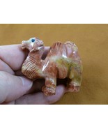 (Y-CAM-303) red CAMEL SOAPSTONE FIGURINE stone carving dromedary desert ... - $300.77 MXN