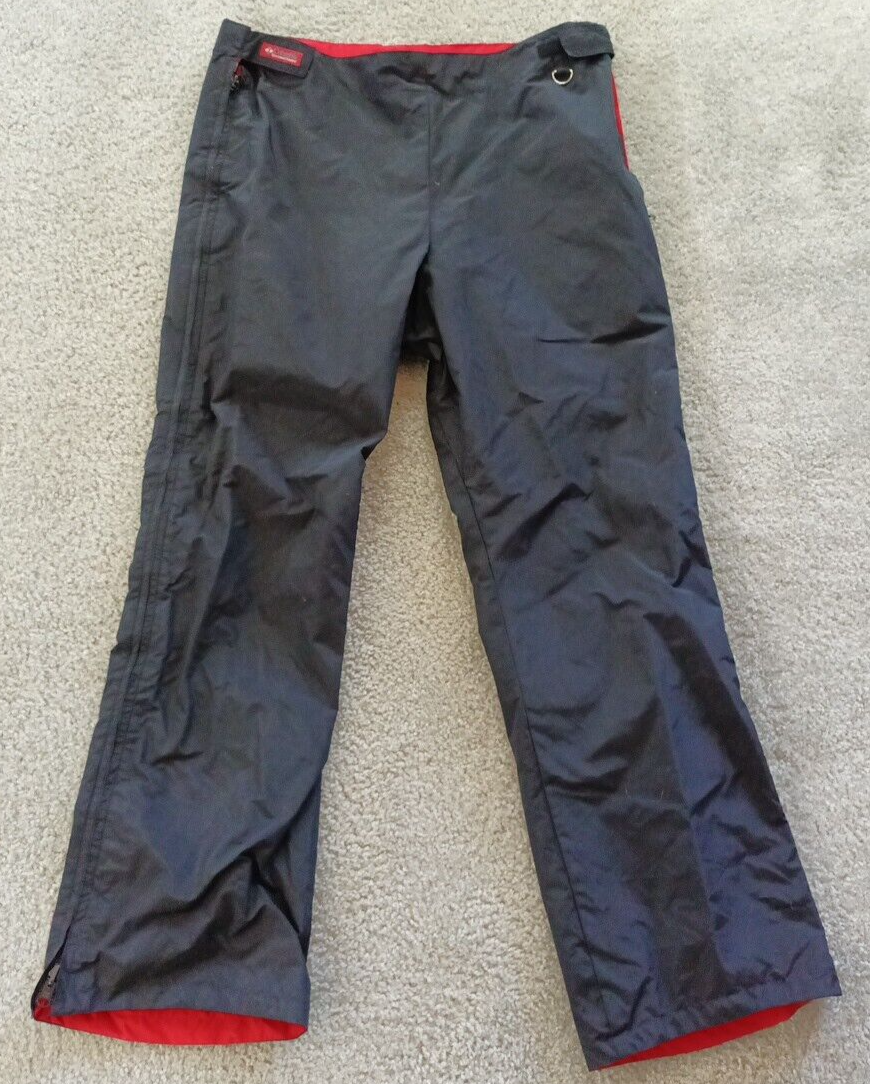 VTG Columbia Men’s Black/Red Ski Snow Pants Size Large Reversable side ZIP OFF - $26.99
