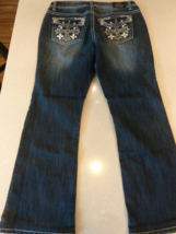 Love Indigo Premium Stretch Jeans Sz 12 Blue Embroidered  w 33 I 30 R 9.5 - £18.06 GBP