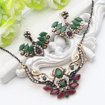 New Style Turkish Wing Jewelry Sets For Women Retro Gold Color Resin Adjustable  - £11.34 GBP
