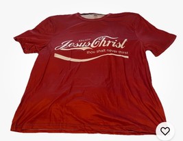 Enjoy Jesus Christ Graphic T-Shirt Adult Size 1XL Thou Shalt Never Thirs... - $16.02