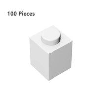 Classic Part 3005 Brick 1X1 White Stud Part Building Pieces BULK LOT 100x Blocks - £7.72 GBP