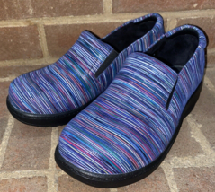 Abeo Bessie Multicolored Leather Clogs Nursing Work Comfort Womens Size 7.5 - $34.65