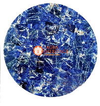 Round Sodalite Table Top / Coffee Table Top/Dining Table Top / Living room Decor - £238.76 GBP+