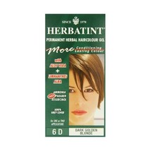 Herbatint 6D Dark Golden Blonde Permanent Herbal Hair Colour Gel 135ml  - $40.44 CAD