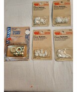 NOS Lot 5 Pkgs Sewing Button Covers Maxant &amp; Dritz Variety of Sizes 29 t... - $405.72 MXN