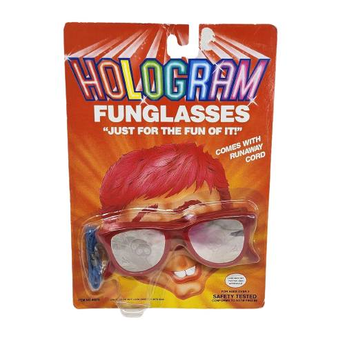 Primary image for VINTAGE 1987 HOLOGRAM FUNGLASSES SUNGLASSES PANDA GLASSES ORIGINAL PACKAGE NEW