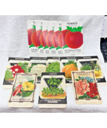 14 Vintage Seed Packet Envelopes Shumway and Card Seed WM Burt Company - $22.28