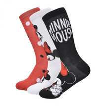 Minnie Mouse Dream of Dots Women&#39;s Crew Socks 3-Pair Box Set Multi-Color - £14.14 GBP