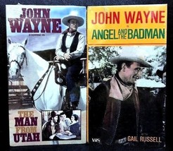 2 John Wayne VHS Angel &amp; the Badman &amp; Man From Utah NEW - £3.91 GBP