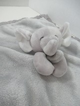 Carters sleeping elephant gray Baby Security Blanket Lovey satin trim - £7.77 GBP