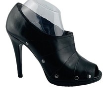 DIANE VON FURSTENBERG Womens Shoes Black Leather Heels Size 9M - $1,284.77 MXN