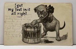 Puppy I got my foot in it all right, 1911 Salem to Crabtree OR Postcard B20 - $3.95