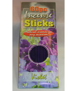 New 60 Piece Package of Violet Incense Sticks Natural Aroma for any Occa... - £5.50 GBP