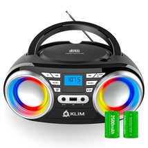 KLIM B3 CD Boombox Portable Audio CD Player, FM Radio, Rechargeable Battery, Blu - £64.32 GBP