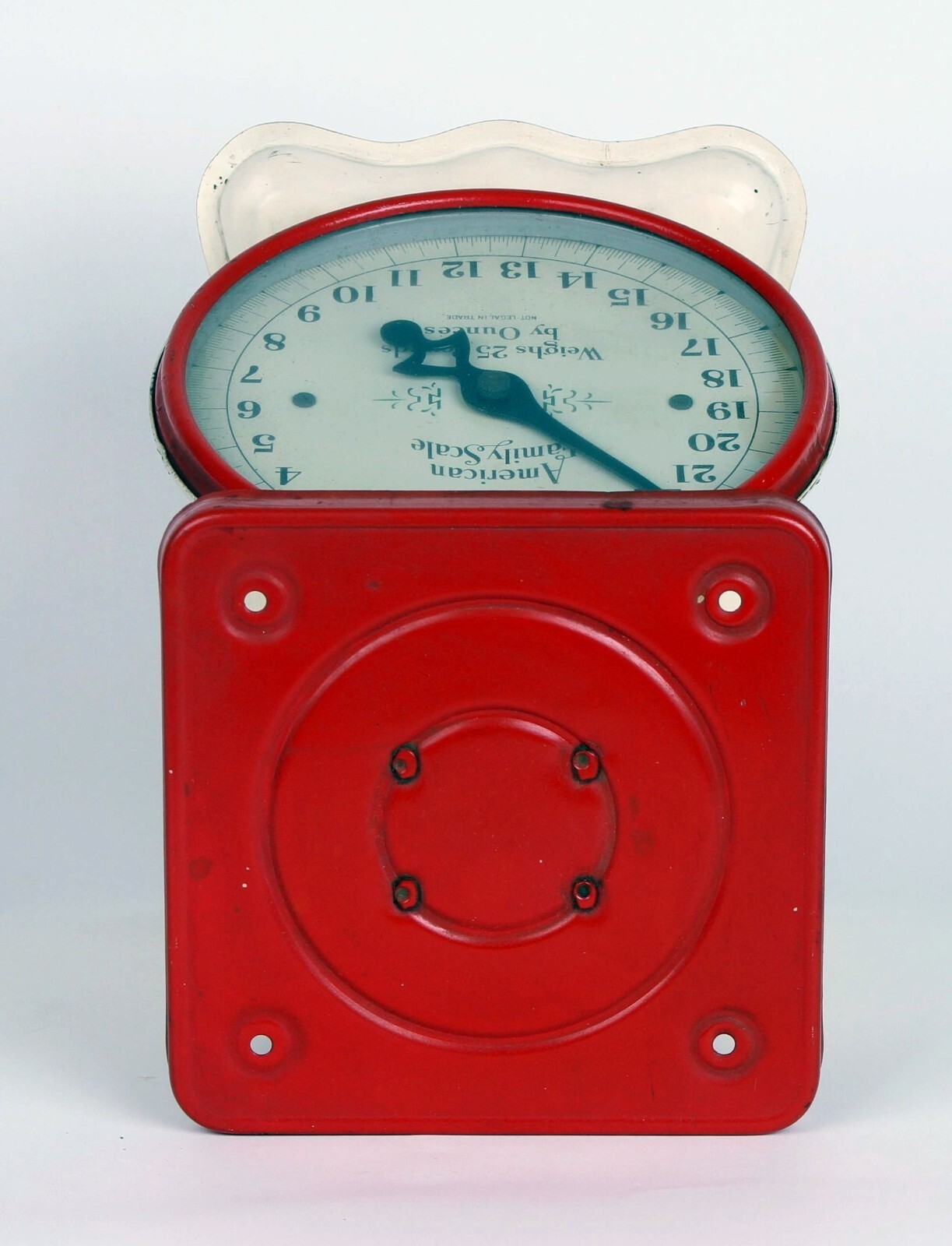 Vintage Red/White American Family Scale Co. 25 lbs Household scale Item image 7