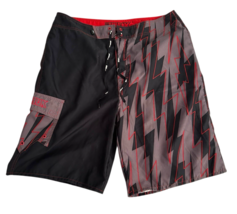 Tony Hawk  Board Shorts Mens Red/Black Size 36 Zig Zag unlined Surf Skat... - $23.75