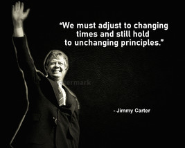 Jimmy Carter &quot;We Must Adjust To Changing&quot; Quote Photo Print All Sizes - £4.45 GBP+