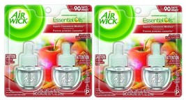(Pack Of 2) Air Wick Apple Cinnamon Medley w/ Essential Oils Scented Oil Refill - £14.00 GBP