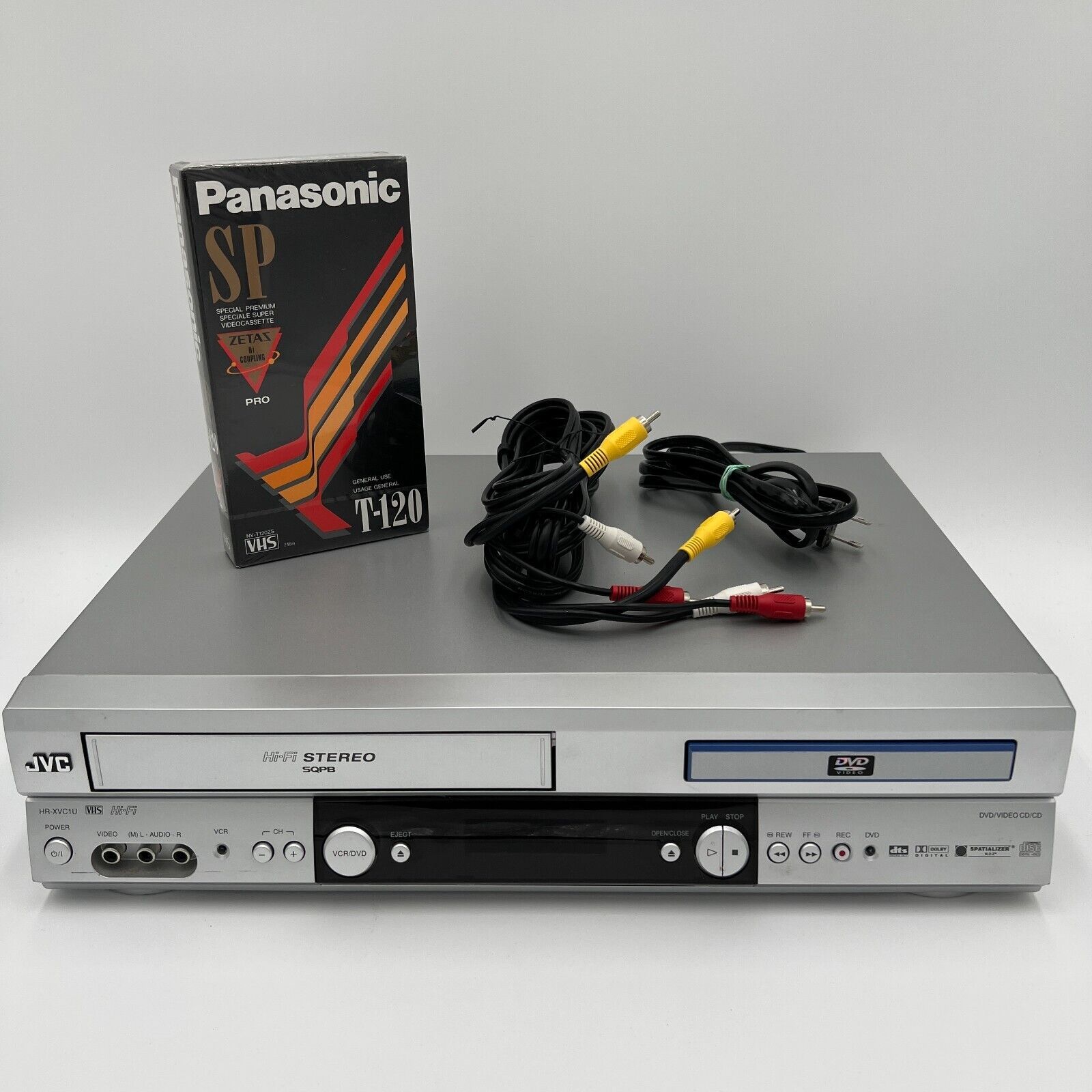 JVC HR-XVC1U DVD VCR Combo VHS Player, No Remote, A/V Cables & Blank Tape TESTED - $65.41