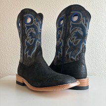 New Lane Capitan Black Cowboy Boots Mens 10 D Wide Square Toe Leather We... - $193.05
