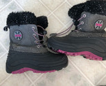 Totes  Boots Toddler KIDS  girs Size 12 Winter Snow Gray Suede Upper wat... - $25.23