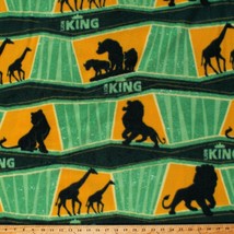 Fleece The Lion King Silhouettes Lions Giraffes Hyenas Fabric Print BTY A329.11 - £25.15 GBP