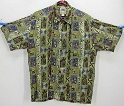 Kahala Avi Collection Native Vintage Men&#39;s (M) Rayon Hawaiian Shirt Made In Usa - £31.25 GBP
