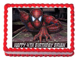 Spiderman Avengers Edible Cake Image Cake Topper - £7.98 GBP+