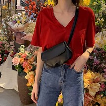 Male bag 2020 simple wild net red small bag female shoulder slung chest bag solid color thumb200