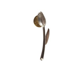 Vintage Silver Tone Tulip Flower Lapel Brooch Hat Pin Womens Costume Jew... - $15.86