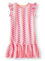 Wonder Nation Girls Knit Lace Peplum Dress Size X-Large (14-16) Pink Ora... - £9.97 GBP