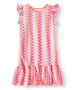 Wonder Nation Girls Knit Lace Peplum Dress Size X-Large (14-16) Pink Ora... - $12.48