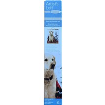 Artist&#39;s Loft Paint by Number Kit Dog Blanket 16 x 20 Christmas Lab Retriever ? - £5.49 GBP