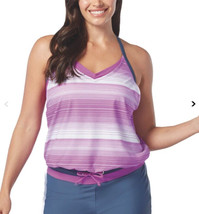 NWT FREE COUNTRY WOMENS SIZE Small SUNRISE STRIPE BLOUSON TANKINI - $20.65