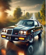 Grand National Muscle Car Sherpa Throw Blanket – Sleek Black Classic - $59.28 CAD