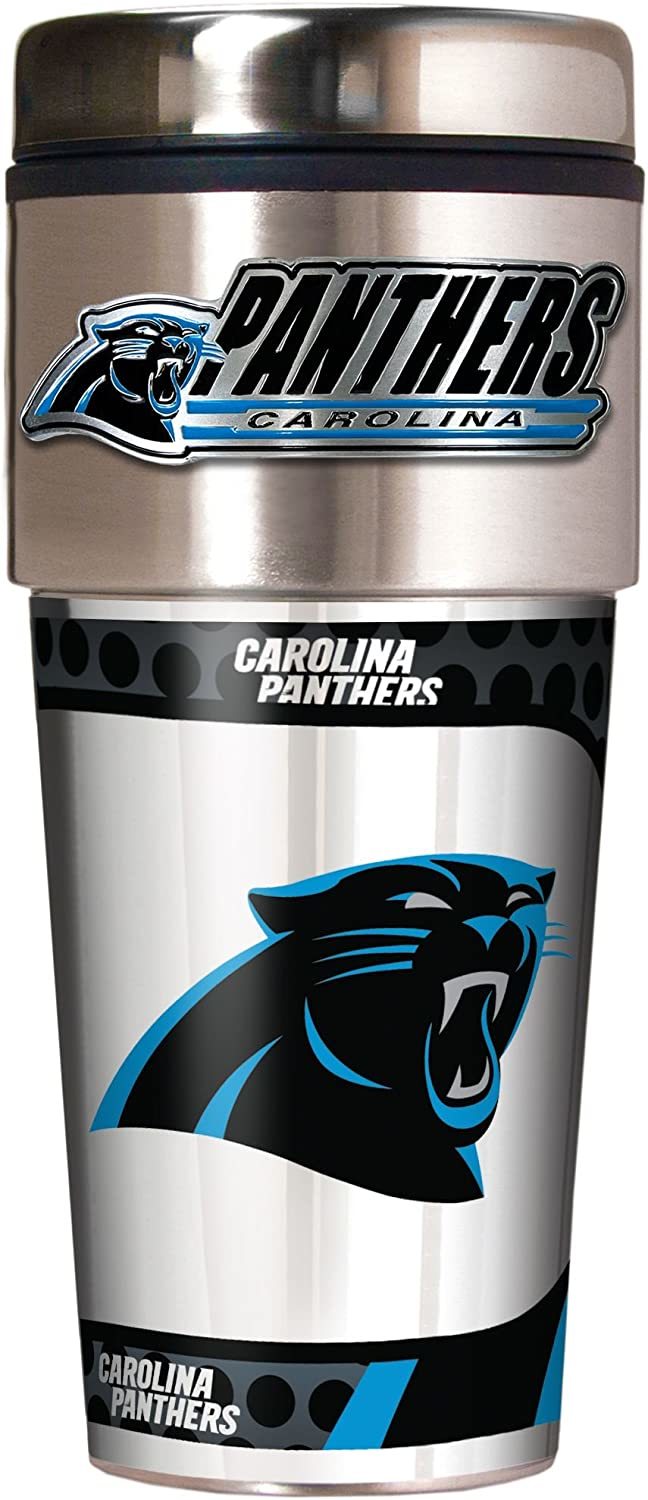 Carolina Panthers Metallic Travel Tumbler Stainless Steel 16oz - $24.99