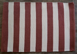 Pine Cone Hill Trimaran Stripe Red and Ivory Easy Care Placemats, set of 4 - £46.91 GBP