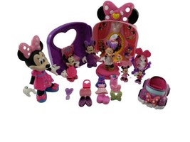 Disney Minnie Mouse&#39;s Fashion on-the-go Bow-Tique Snap &#39;N Style Playset Lot - $49.45