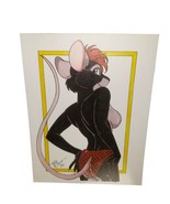 Black Rat Fem Furry Character Drawing Terrie Smith Art 2001 Little Paw - £74.90 GBP