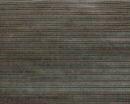 Donghia Avenue Viale Slate Blue Brown Pinstripe Stripe Velvet Fabric By The Yard - $59.37
