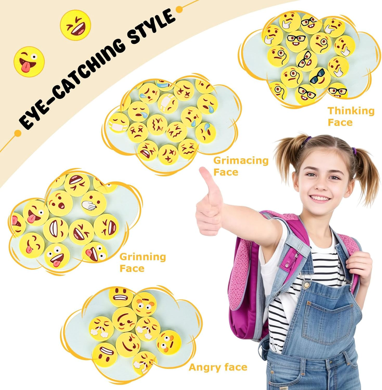 Lovestown Mini Erasers Bulk for Kids, 60 Pcs Fun Mini Cute Erasers for Back to S Item image 4