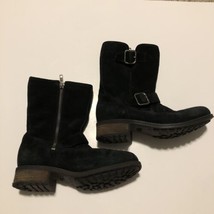 Ugg Australia Women&#39;s Size 6 Chaney Boot Black Suede Fur Lined 1006042 Z... - $55.87