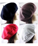 1 Piece 100% Wool Beret Tam French Artist Beanie Hat Cap Winter Ski Unisex - £9.42 GBP