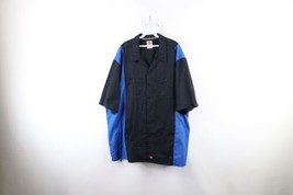 Vintage Dickies Mens 4XL Faded Spell Out Color Block Mechanic Work Button Shirt - $59.35