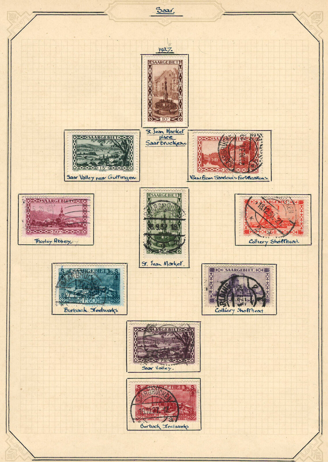 Primary image for SAAR 1927 Very Fine Mint & Used Stamps Hinged on list