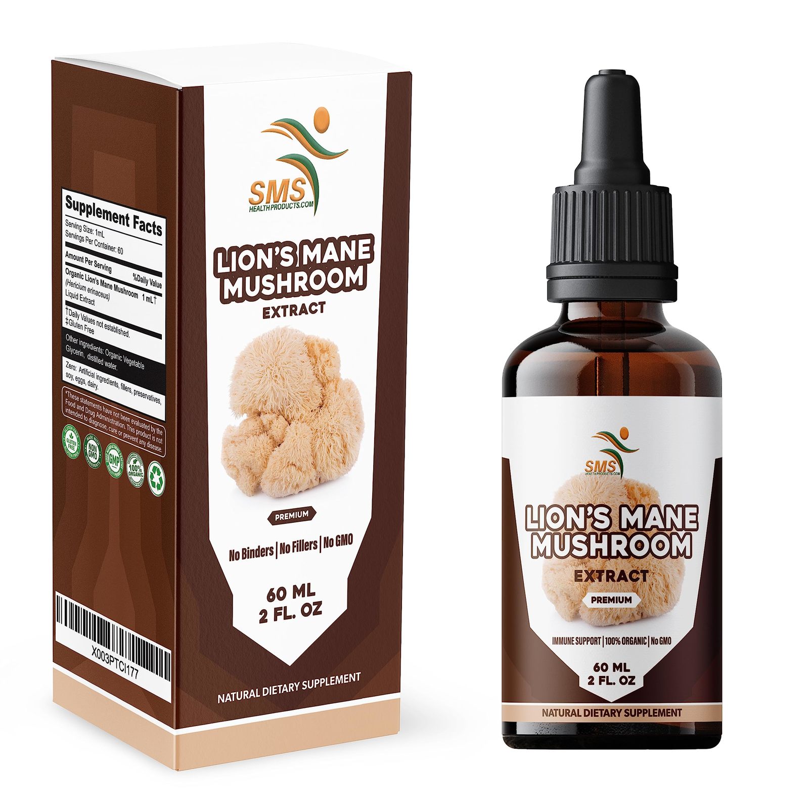 Lion&#39;s Mane Mushroom Drops Supplement, Lions Mane Tincture, Natural Immu... - $14.85