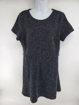 Ann Taylor Loft Black Dress Size 14 Speckled Stretch - $15.79