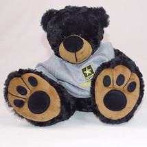 Fancy Zoo Bestia Big Foot Black Bear Plush Small Soft Cuddly US Army AZ ... - £9.19 GBP
