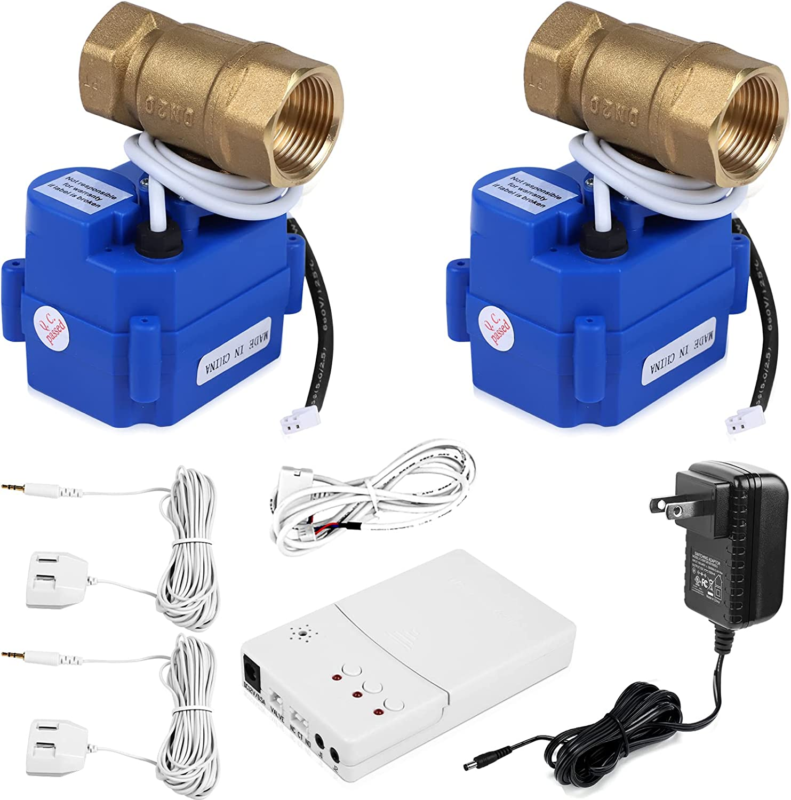 Valve System,Water Leak Detector with 2 Valves,2 Sensors and Sounds Alar... - $294.48